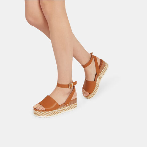 Sandalias de mujer con suela de plataforma , Marrón Sandalias de mujer con suela de plataforma , Marrón